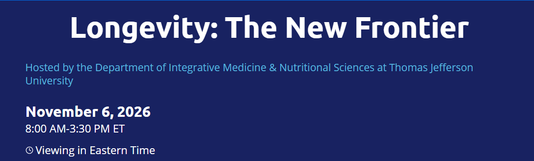 Longevity: The New Frontier Banner